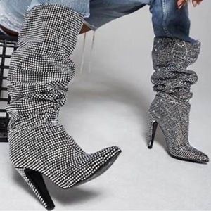 Steve Madden bejeweled boots size 6